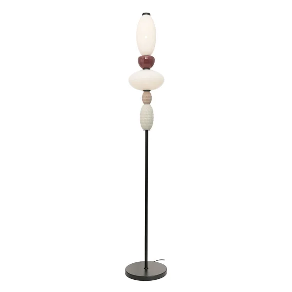 By-Boo Vloerlamp Garca Keramiek en glas, 163cm hoog - Veelkleurig