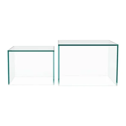 by fonQ Float Bijzettafel - Set van 2 - Crystal Clear