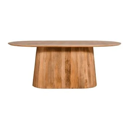 by fonQ Grand Eettafel Lichtbruin Mangohout - 230 x 110 cm