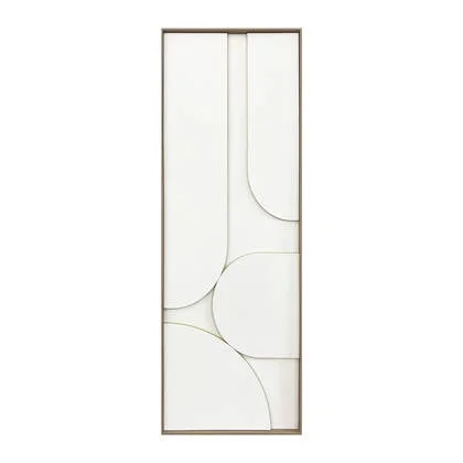 by fonQ Raised Abstraction Schilderij - Balanced - 40 x 118 cm - Lime / Eiken