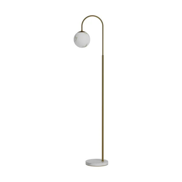 By Rydéns Bellagio vloerlamp 163 cm Messing-wit