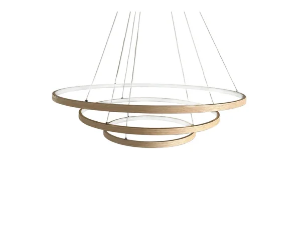 By Rydéns - Trione LED hanglamp, naturel, Ø 80 cm, hout
