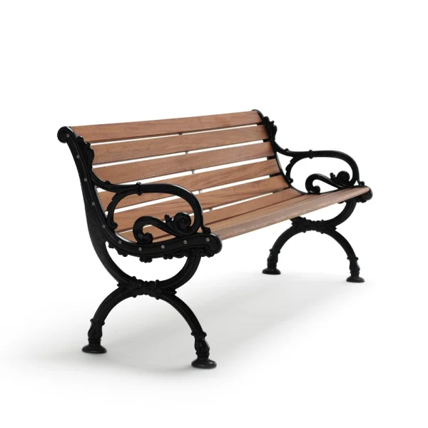 Byarums bruk Byarum bank Mahonie, zwart frame, 185 cm