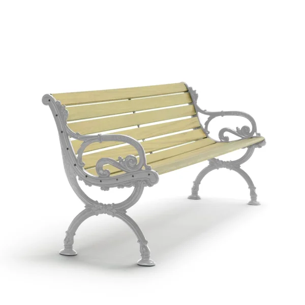 Byarums bruk Byarum bank Sparrenhout geïmpregneerd-ruw aluminium frame-155 cm