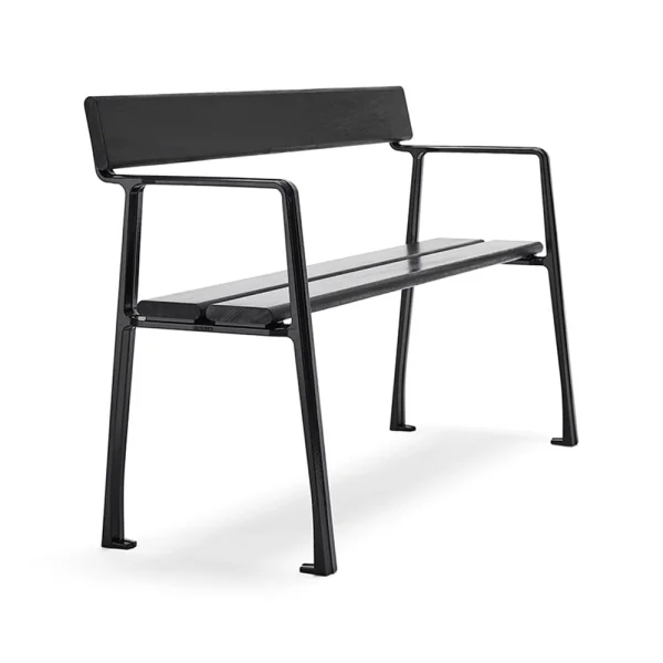 Byarums bruk Piccolo bank Mahonie zwarte beits, zwart frame