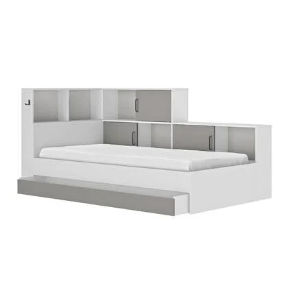 Calicosy - Bed met opbergruimte 90x200 cm - Erwan - H104 cm -