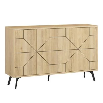 Calicosy - Dressoir met 4 deuren DUNE - B123 cm - Eikenlook