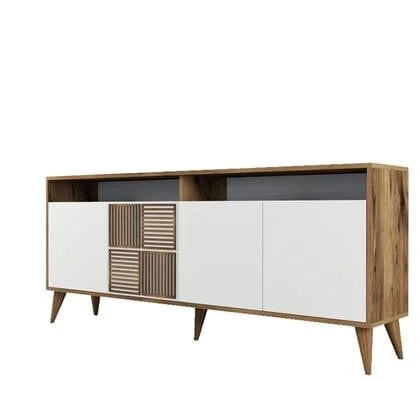 Calicosy - Dressoir MILAN - B180 cm - Eikenlook | Wit