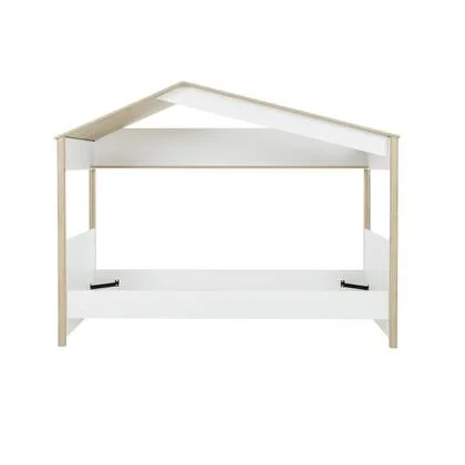 Calicosy - MATIS Hutbed 90x200 cm - H165 cm - Wit|Hout