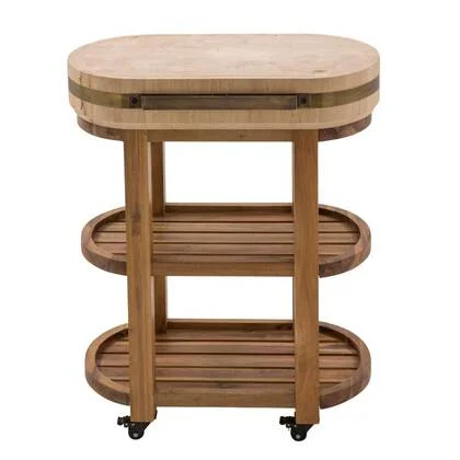 Calicosy - Ovale slagersblok op wieltjes SALERS - H90 cm