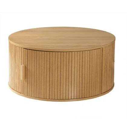 Calicosy - Ronde salontafel met opbergruimte ERNEST - Ø75 cm