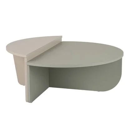 Calicosy - Set van 2 salontafels B90 cm - ORION - Groen en grijs