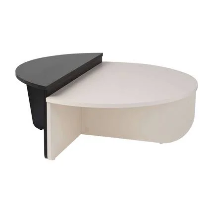 Calicosy - Set van 2 salontafels B90 cm - ORION - Wit & Zwart