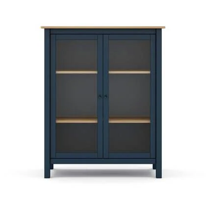 Calicosy - Vitrinekast met 2 Deuren MISTI - H110 cm - Blauw