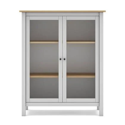 Calicosy - Vitrinekast met 2 Deuren MISTI - H110 cm - Wit