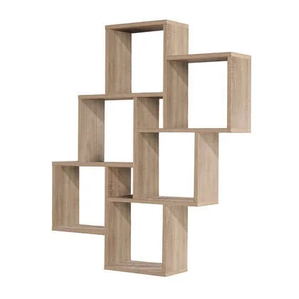 Calicosy - Wandplank met 8 Compartimenten LAURIO - Houtlook