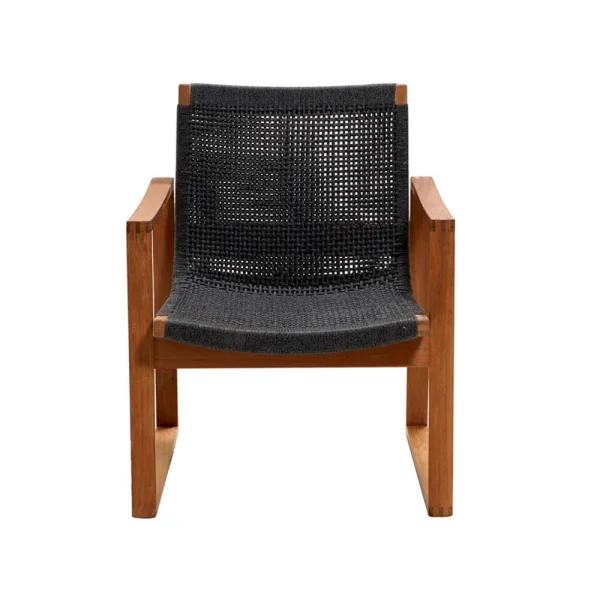 Cane-line Endless loungefauteuil Dark grey, teak frame