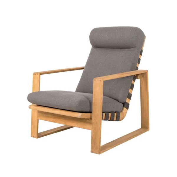 Cane-line Endless Soft Highback loungestoel Cane-Line airtouch grey, teak