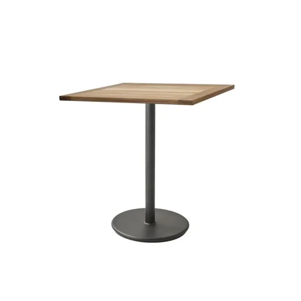 Cane-line Go tafel teak 72x72 cm Lava grey frame