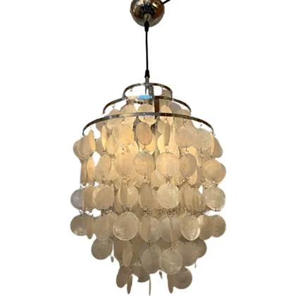 Capiz Hanglamp Vintage Schelpen Lamp Parelmoer Kroonluchter