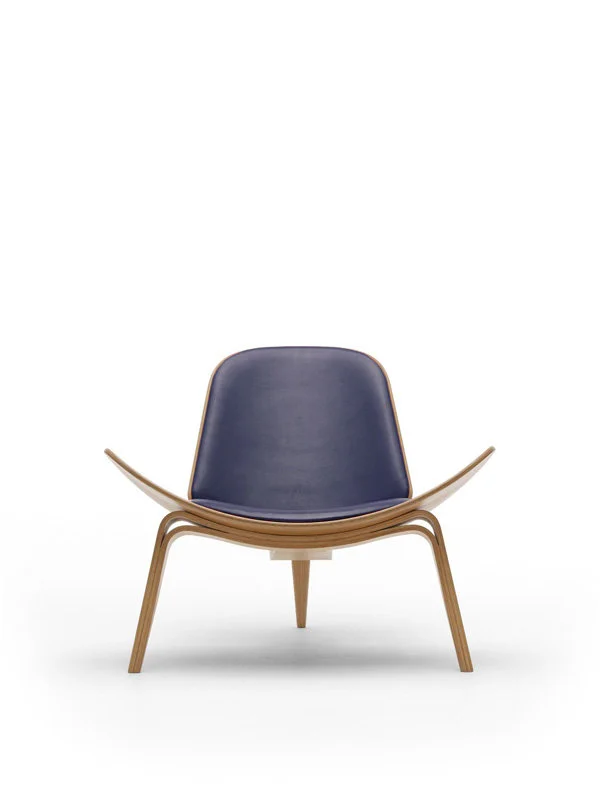 Carl Hansen & Søn CH07 stoel - Eiken, geolied - Leer blauwgroen/Thor 350