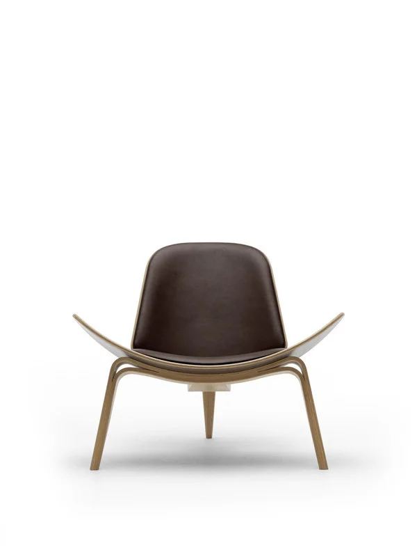 Carl Hansen & Søn CH07 stoel - Eiken, geolied - Leer bruin/Thor 377