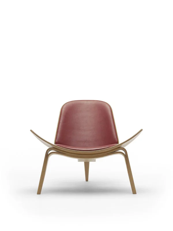 Carl Hansen & Søn CH07 stoel - Eiken, geolied - Leer rood/Thor 332