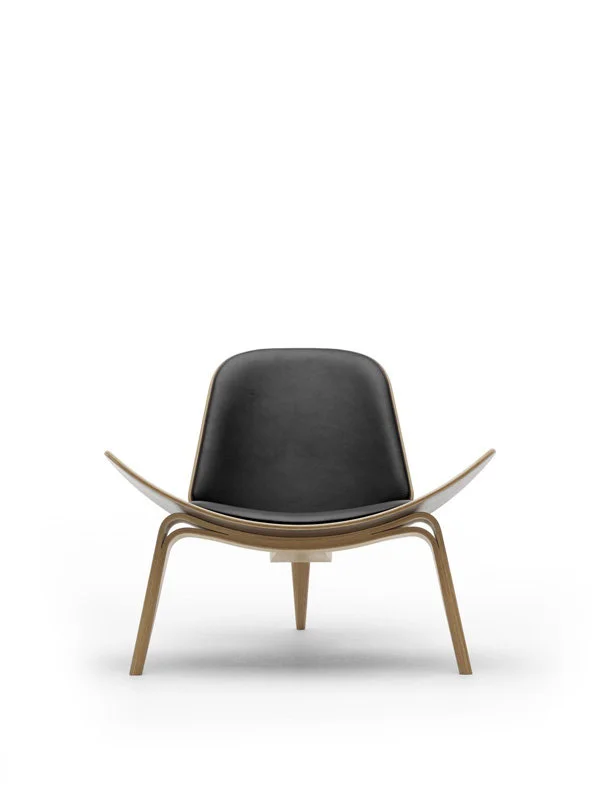 Carl Hansen & Søn CH07 stoel - Eiken, geolied - Leer zwart/Thor 301