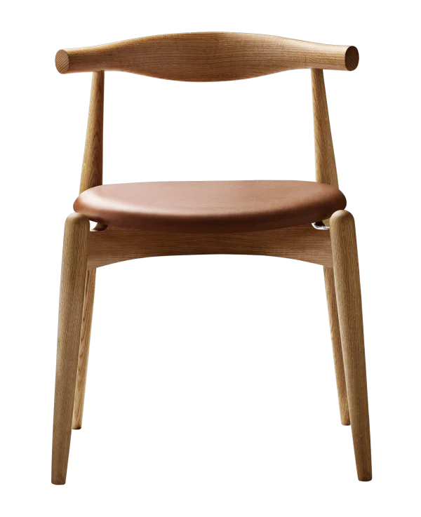 Carl Hansen & Søn CH20 Elbow Stoel - eiken geolied - Leder Bruin/Sif95