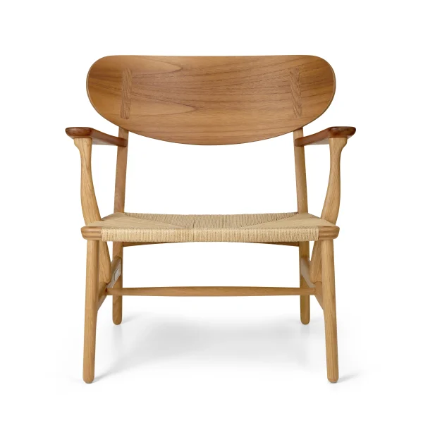 Carl Hansen & Søn CH22 Fauteuil - Vlecht natuur - teak/eiken