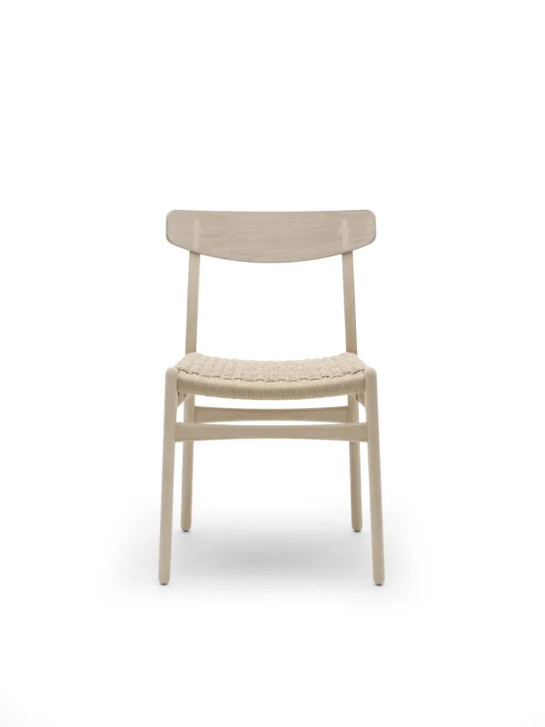 Carl Hansen & Søn CH23 stoel - Vlecht zwart - eiken gezeept