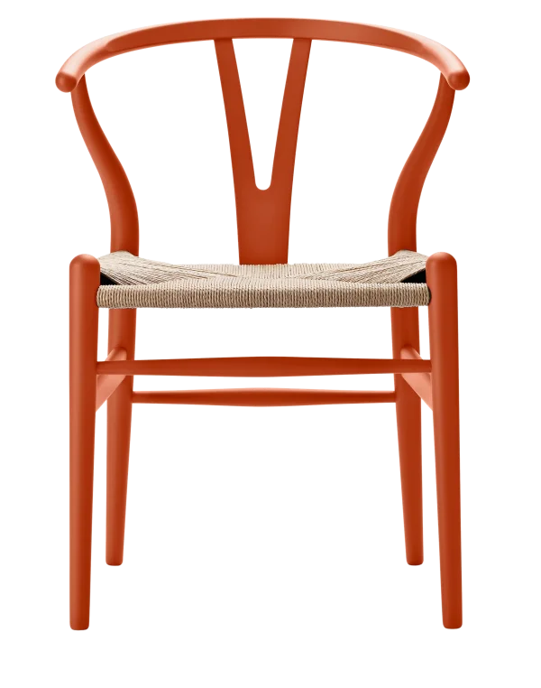 Carl Hansen & Søn CH24 Y Wishbone-stoel Soft - soft orange red