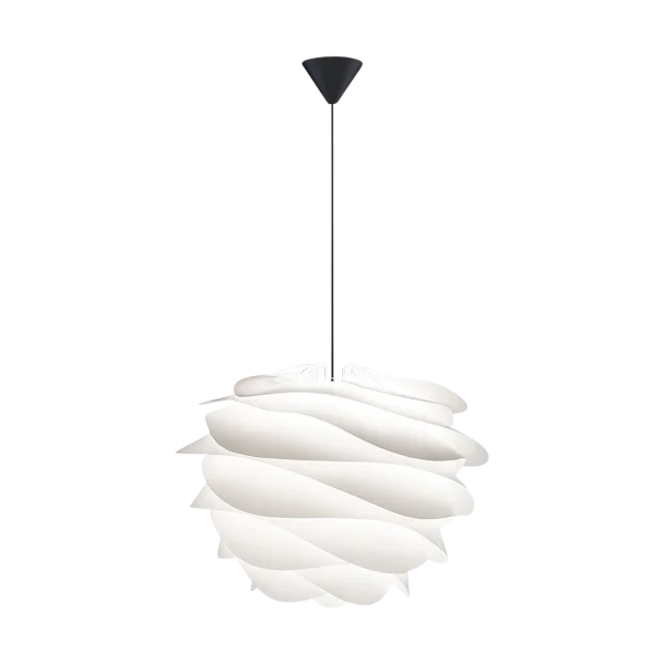 Carmina Medium hanglamp white - met koordset zwart - Ø 48 cm