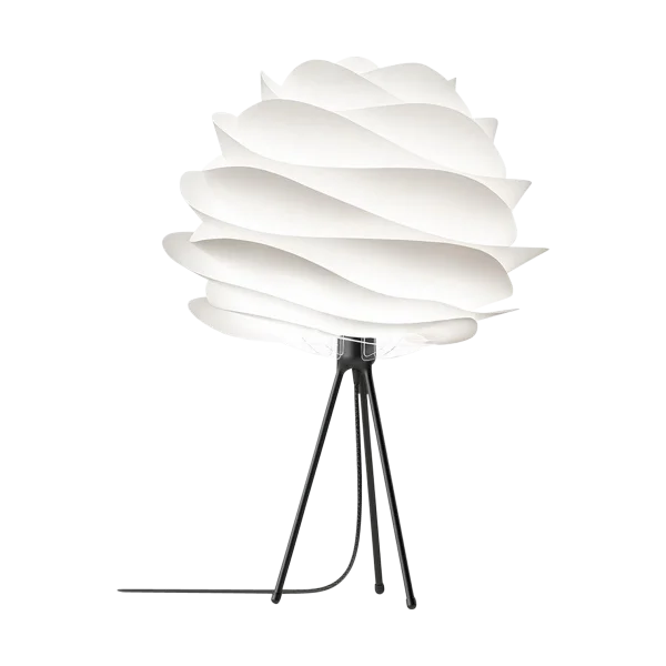 Carmina Medium tafellamp white - met tafel tripod zwart - Ø 48 cm