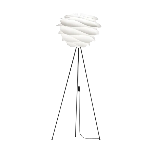 Carmina Medium vloerlamp white - met vloer tripod zwart - Ø 48 cm