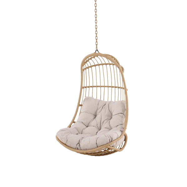 Carter rotan hangstoel naturel - met zitkussen