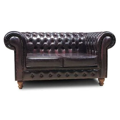 Chesterfield No Leather 2 zits bank My Chesterfield NAL Antiek Rood