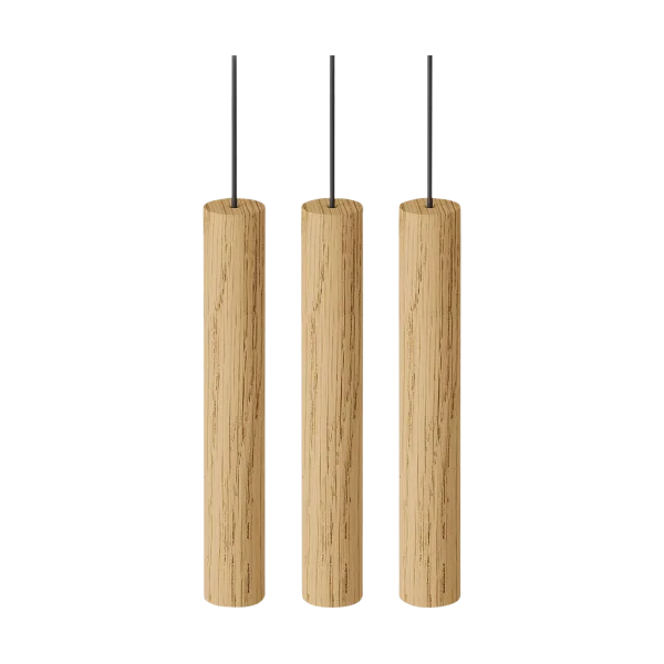 Chimes Cluster 3 houten hanglamp naturel - set van 3