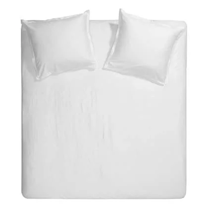 Cinderella Uni Katoensatijn Dekbedovertrek 260 x 200|220 cm - Wit