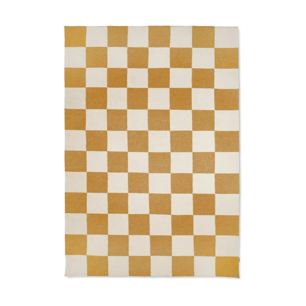 Classic Collection Squares vloerkleed White-yellow, 200x300 cm