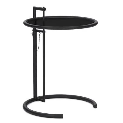 ClassiCon Adjustable Table E 1027 Black bijzettafel Ø52 zwart blad