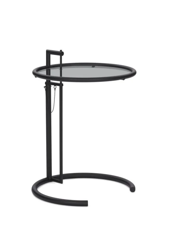 ClassiCon Adjustable Table E 1027 - zwart - Parsolglas grijs