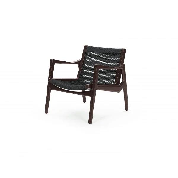 ClassiCon Euvira Lounge Chair - ClassiConEicheBraunGebeizt - koord zwart