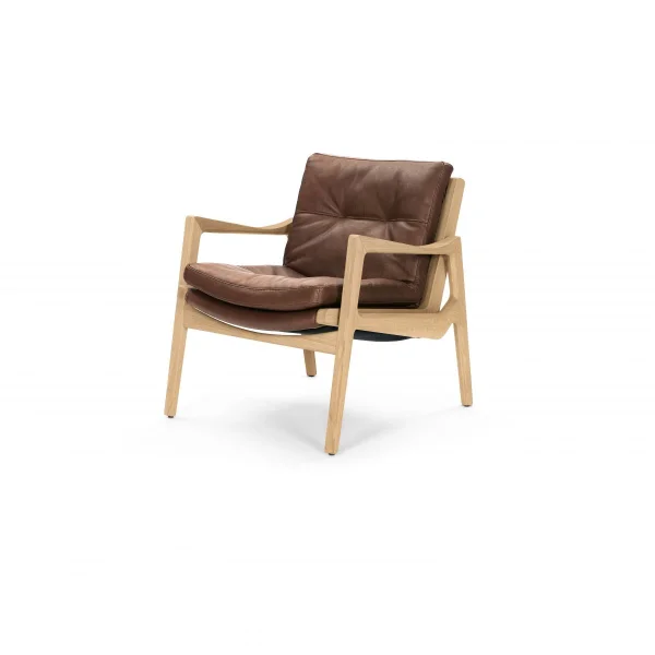 ClassiCon Euvira Lounge Chair - ClassiConEicheNatur - Premium leer coconut