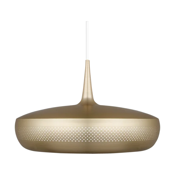 Clava Dine hanglamp brushed brass - met koordset wit - Ø 43 cm