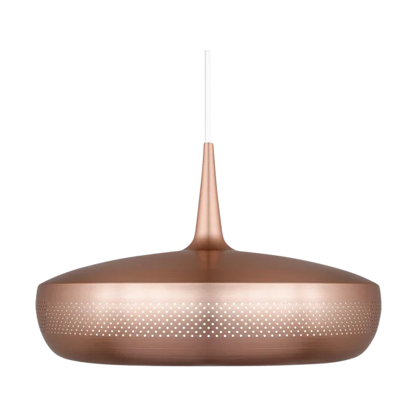 Clava Dine hanglamp brushed copper - met koordset wit - Ø 43 cm