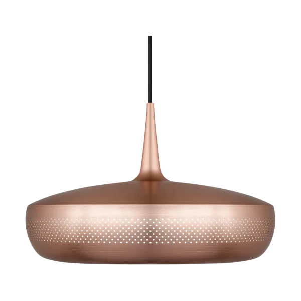 Clava Dine hanglamp brushed copper - met koordset zwart - Ø 43 cm