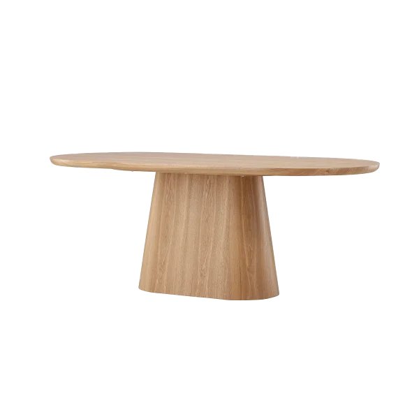Cody houten ovale eettafel naturel - 200 x 76 cm