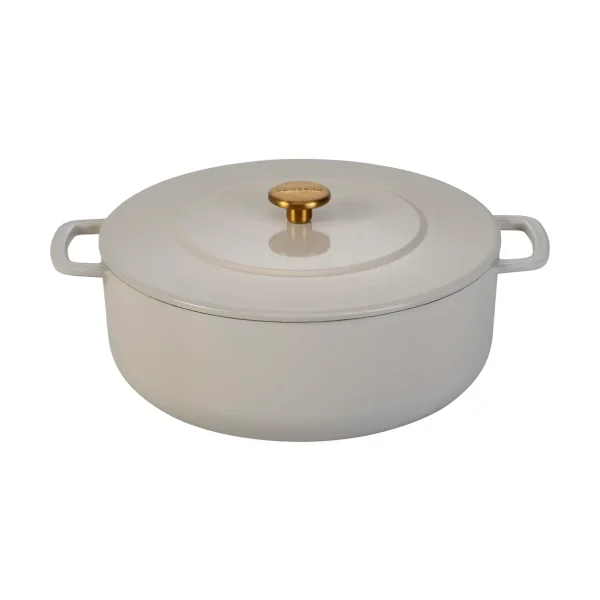 Combekk Combekk geëmailleerde gietijzeren braadpan Ø28 cm Sand-gold knob