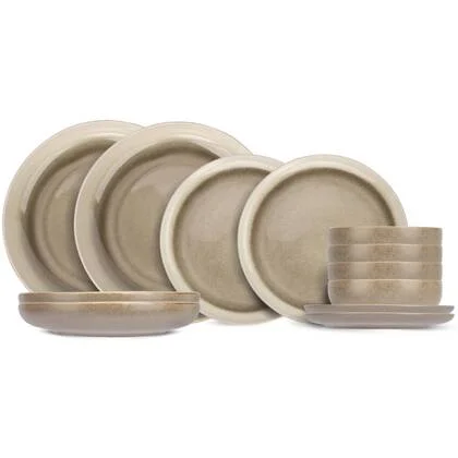 Cosy & Trendy Serviesset Forest - 12-delig | 4 personen - 4 dinerborden, 4 soepkommen en 4 dessertborden